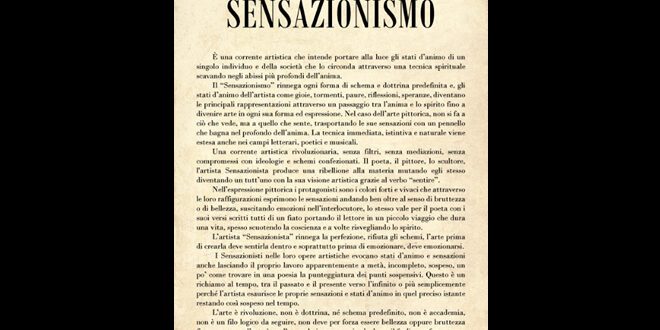 Manifesto del Sensazionismo