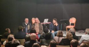 I fratelli Vincenzo e Carmine Borrino con Padre Manuel per il Teatro San Luca
