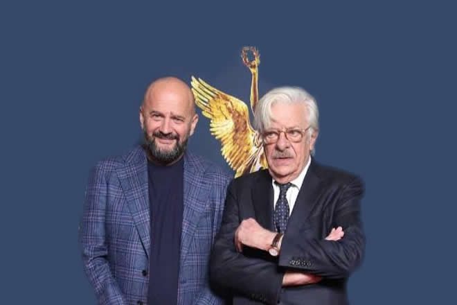 Nicola Timpone, direttore del Marateale con Giancarlo Giannini