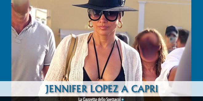 Jennifer Lopez a Capri. Foto dal Web
