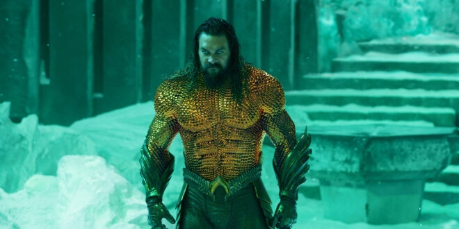 Jason Momoa in Aquaman e il Regno Perduto