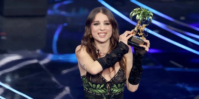 Angelina Mango vince Sanremo 2024. Foto di Getty Images dal Web