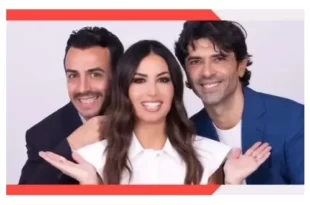 Gigi e Ross con Elisabetta Gregoraci nel promo RAI di Mad in Italy