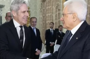 Claudio Baglioni con il Presidente Sergio Mattarella