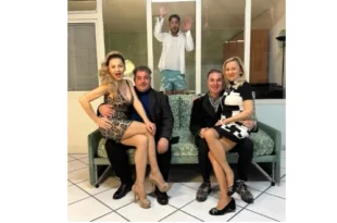 Il cast di Lui chi è Eva Grimaldi, Peppe Laurato, Marco Serra Fabio Brescia e Caterina De Santis