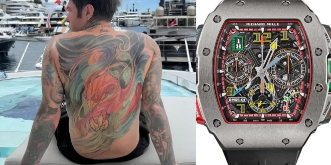 Fedez a Montecarlo con cronografo Richard Mille