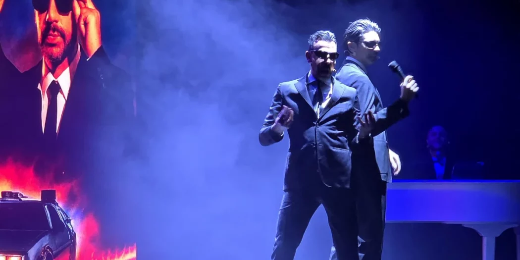 Gigi e Ross durante Bombask! 25 anni insieme. Foto di Giancarlo Cantone