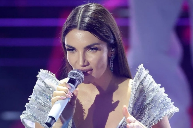 Elettra Lamborghini a Sanremo 2026. Frame TV