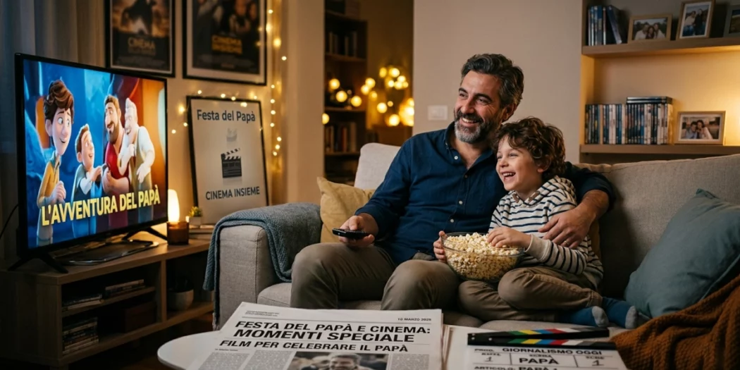 Festa del papà e cinema. Foto AI