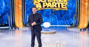 Max Giusti conduce Scherzi a Parte. Foto di Niccolò Cambi