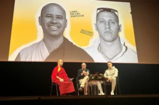 Massimo Pericolo e Lama Michel Rinpoche. Foto dal Web