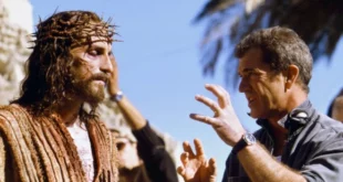 Mel Gibson durante le riprese di The Passion. Foto dal Web