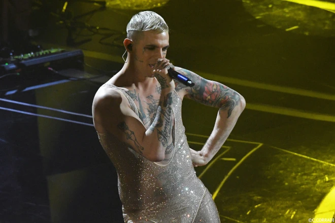Achille Lauro al 70esimo Festival di Sanremo (04-02-2020). Foto di Corrado Corradi