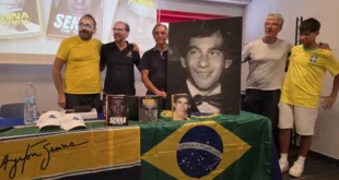 Franco Nugnes, Mauro Baldini, Alessandro Rasponi e Pietro Ferrari all'Historic Minardi Day