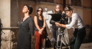 Silvia Salvatori sul set di Eva Mameli Calvino